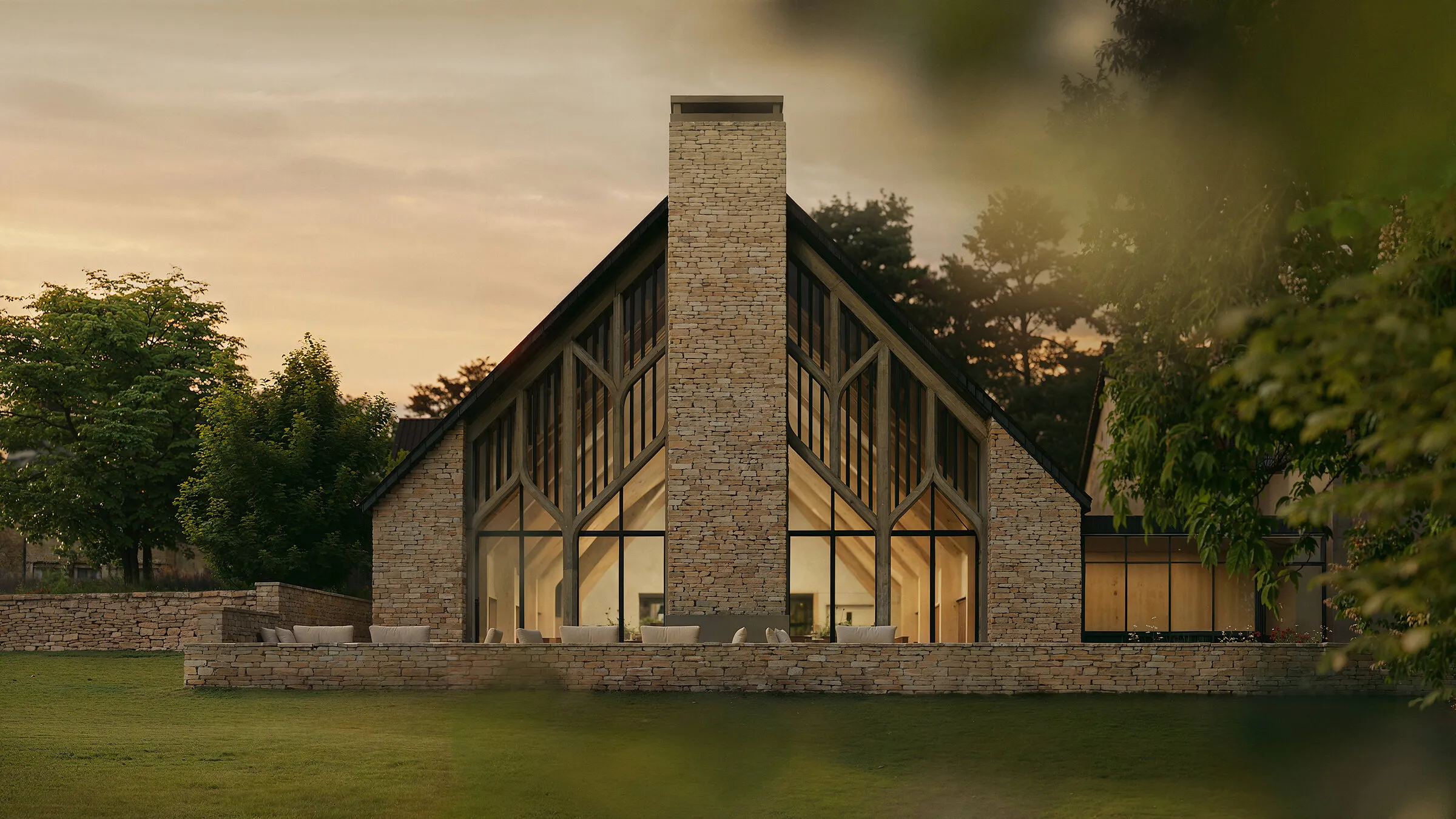 At Dusk - The Bower exterior